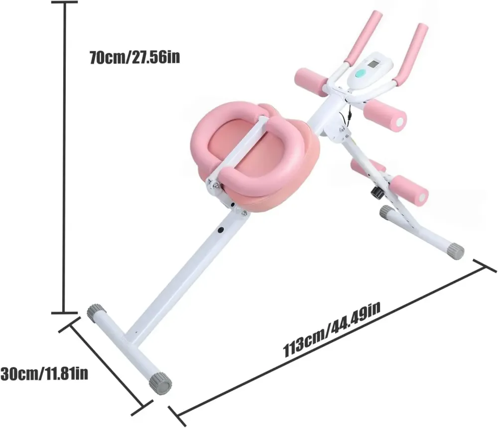 Тренажер напольный (myj) для пресса и ног, с резинками MM3000 Розовый Коломия - фото 6