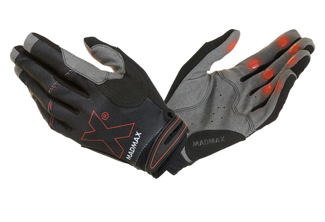 Рукавички для фітнесу MadMax MXG-103 X Gloves Black/Grey XXL Каменское - изображение 1