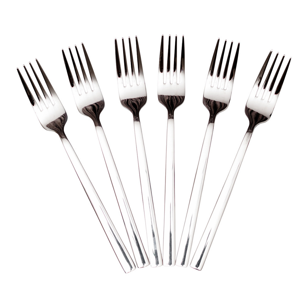 Набір столових виделок 6 штук з нержавіючої сталі 20.5 (см) Срібло HP-8-23 Коломия - фото 1