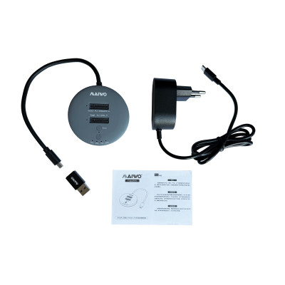 Док-станция для накопителей Maiwo 2*NVMe M.2 SSD to USB3.2 Gen2 USB-C 10Gbps (K3026P2 grey) Винница - изображение 5
