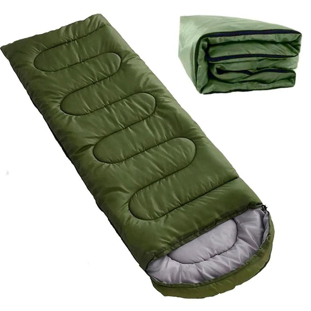 Спальный мешок-одеяло до 0 градусов, 210×75см, Олива / Туристический спальник с капюшоном / Спальник для ВСУ Киев - изображение 1