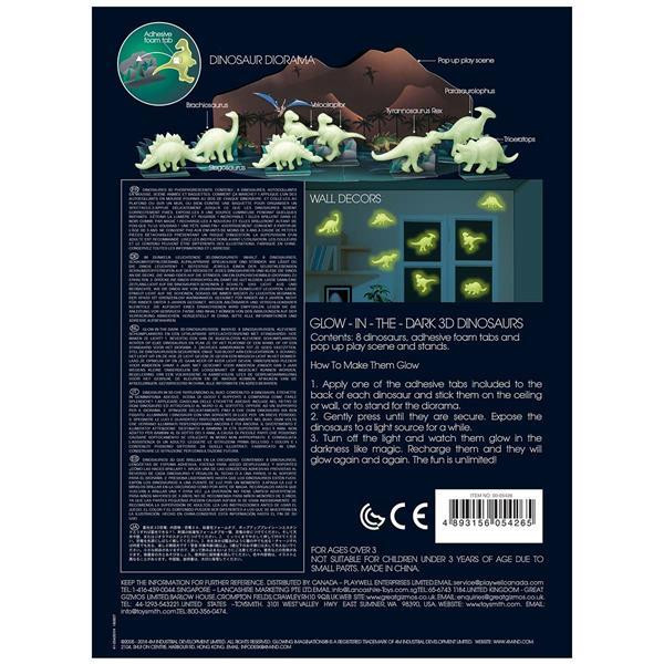 Набір сяючих 3D-наклейок 4M Динозаври (00-05426) Харьков - изображение 3