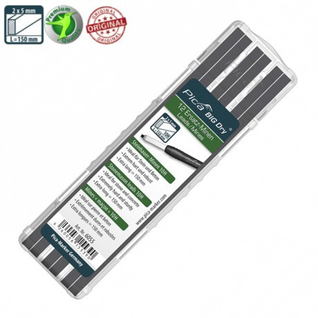 Стрижні запасні, 6055, для Pica BIG Dry, Stonemason твердий графіт 10H, 12шт Одеса - фото 1