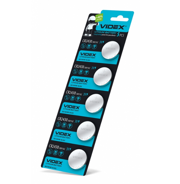 Батарейка CR2430 (бл-5шт) Videx Житомир - изображение 1