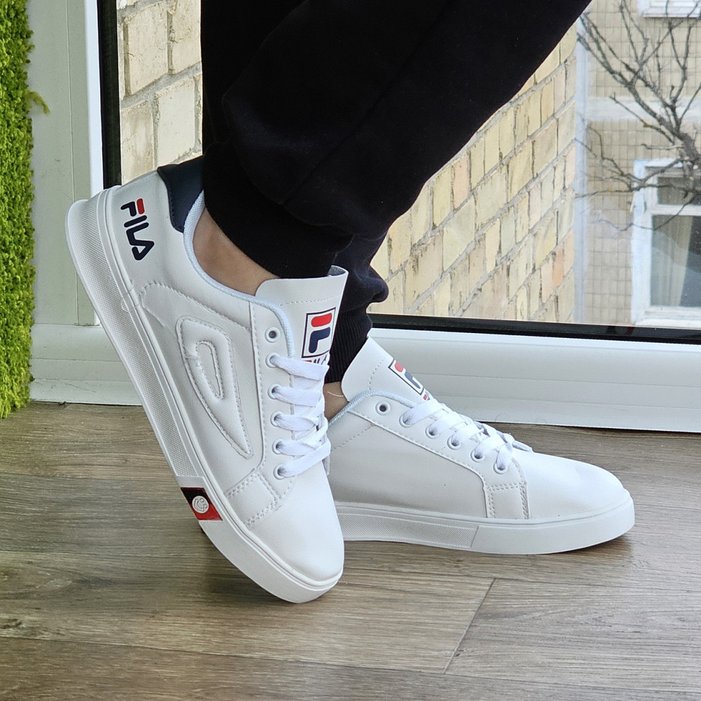 Жіночі Кросівки FILA Білі Кеди Філа Шкіряні (розміри: 36,37,38,39,40,41,42,43) Відео Огляд Дніпро - фото 2
