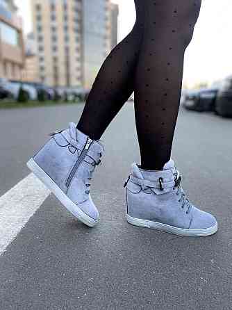 Снікерси жіночі Gofc сірі еко-замша 40р. (KLS-103-9) Коломыя