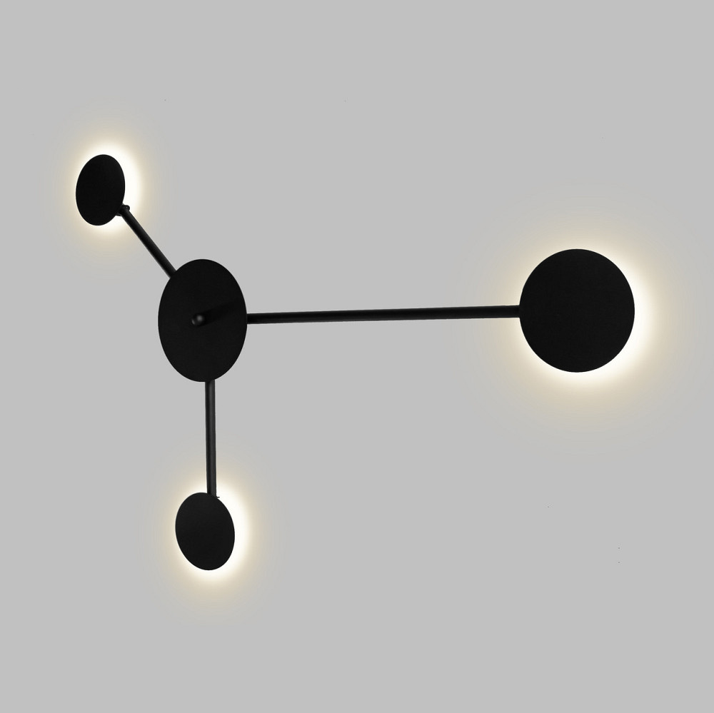 Оригинальное бра на стену 3-G4 черный Disk NL 7250-3 BK Киев - изображение 4