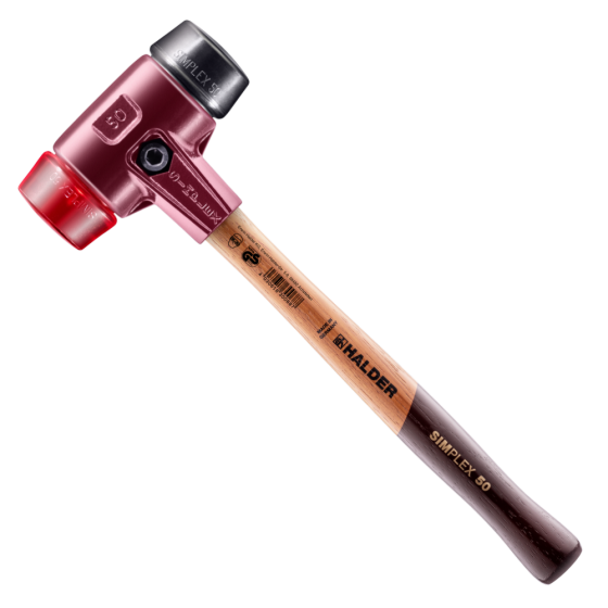 Молоток HALDER Simplex 3026 насадки із чорної гуми, червоного пластику Одеса