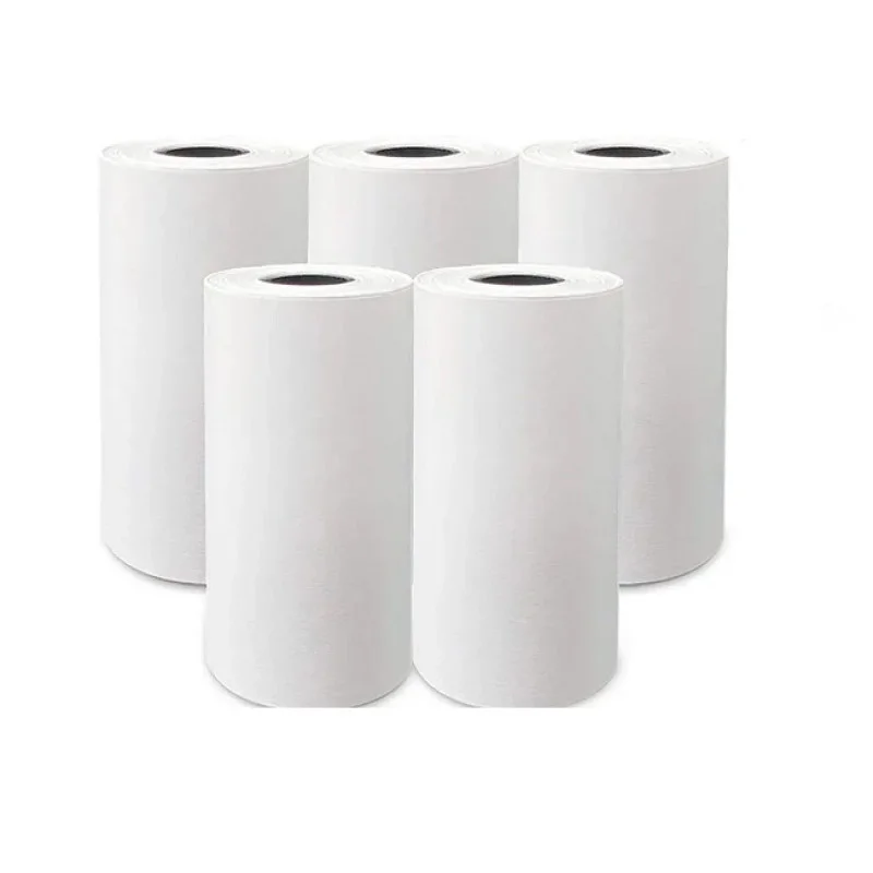 Белая термобумага для мини-принтера 57 мм, 5 рулонов в упаковке, для термопечати Одесса - изображение 1