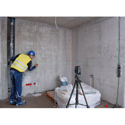 Лазерный нивелир Bosch Professional GCL 2-50 G, до 15 м, с держателем RM 10, зажимом DK 10, мишенью, кейс (0.601.066.M02) Винница - изображение 2