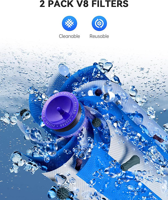 Аккумулятор для пылесоса Dyson V8, SV10 6500 мАч с 2 фильтрами сменная батарея V8 Animal V8 Absolute V8 Fluffy Киев - изображение 7