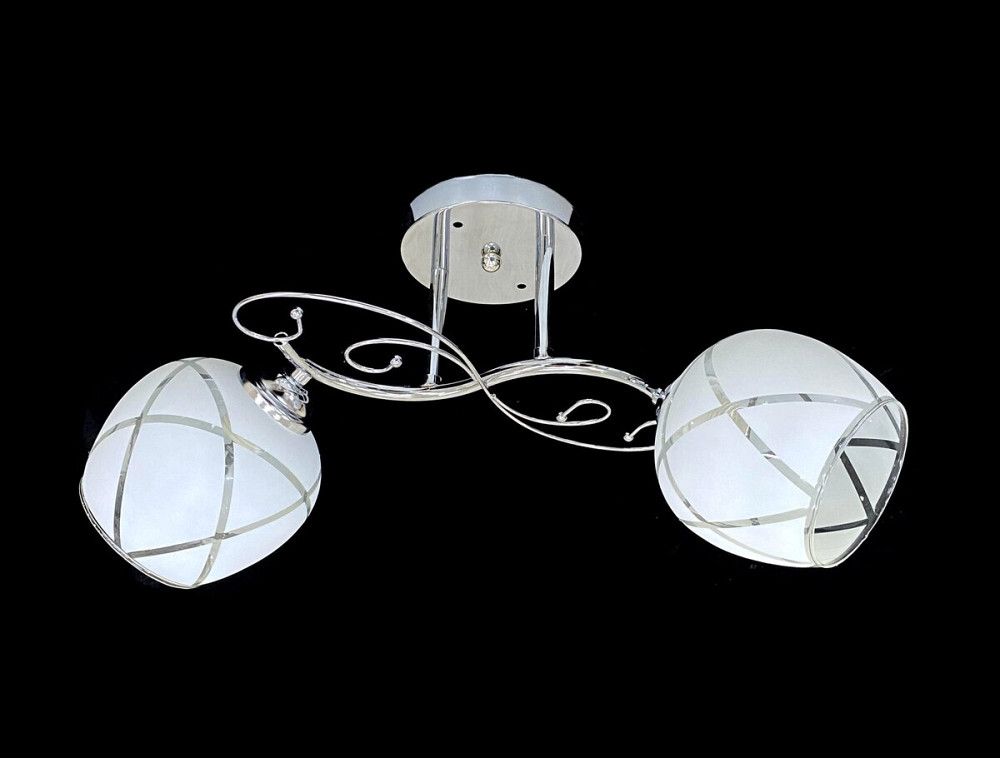 VALESO Люстра стельова на 2 плафони 2348E/2 Хром Коломия - фото 1