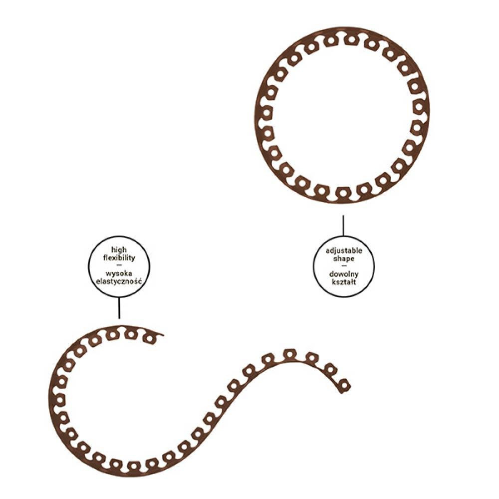 Бордюр газонний 50мм х 10м з комплектом кілків, EASY BORDER, коричневий, OBEBR5010SET Київ - фото 3