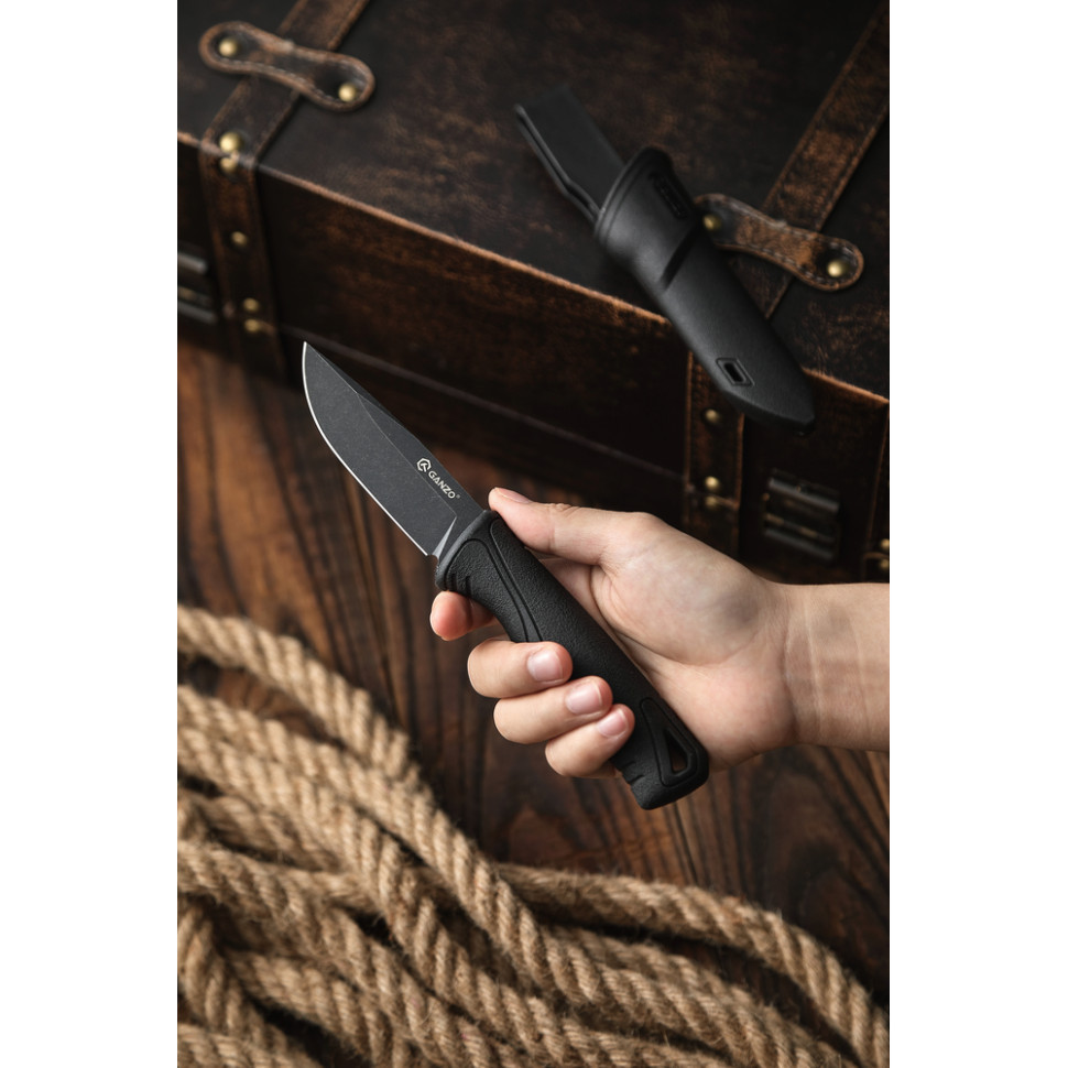 Нож Ganzo G807BW-BK черный с чехлом Киев - изображение 7