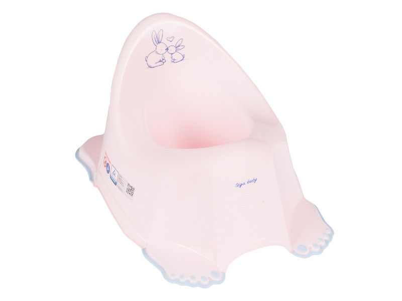 Антиковзкий дитячий горщик Bunny powder pink Киев - изображение 1