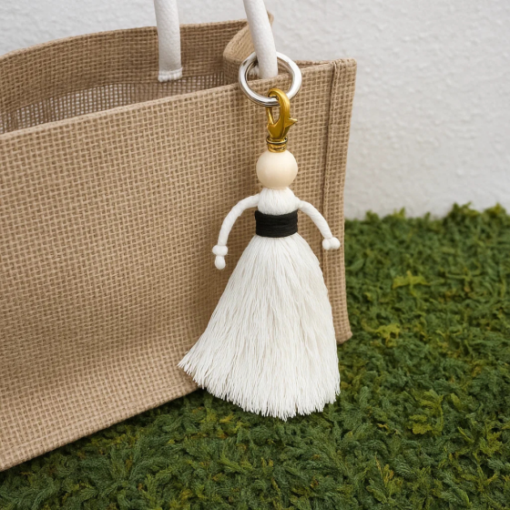 Набор макраме для рукоделия и плетения брелока 