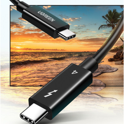 Дата кабель USB-C to USB-C 0.8m USB 4.0 THUNDERBOLTUS501 8K40Gbps Black Ugreen (30389) Вінниця - фото 6