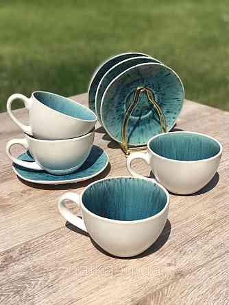 Набір чайний 4 чашки + 4 блюдця Olens "Totem" 250 мл кераміка білосня Київ