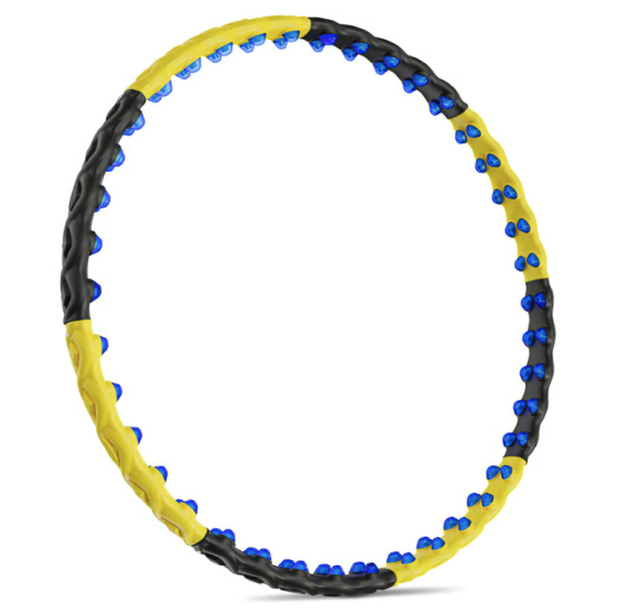 Хулахуп Hop-Sport HS-080HH з масажером 110см чорно-жовтий Киев