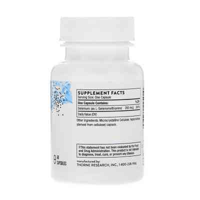 Мінерали Thorne Research Селен, (селенометіонін), Selenomethionine, 60 капсул (THR-22501) Вінниця