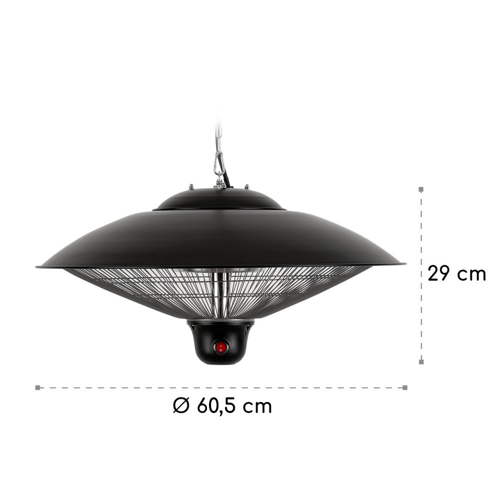 Стельовий нагрівач Heizsporn 60,5 см (Ø) Світлодіодна лампа з дистанційним керуванням Чорний (Німеччина, Рівне - фото 7