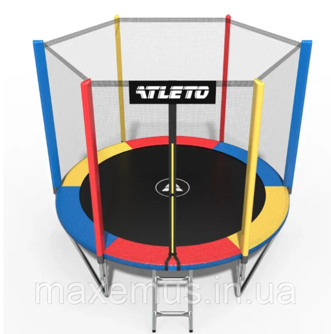 Детский батут Atleto 312 см с защитной сеткой батут для детей разноцветный Мостиська - фото 9