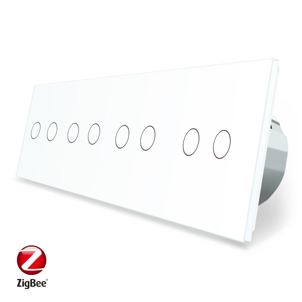 Розумний сенсорний ZigBee вимикач 8 сенсорів (2-2-2-2) Livolo білий (VL-C708Z-11) Коломыя - изображение 8