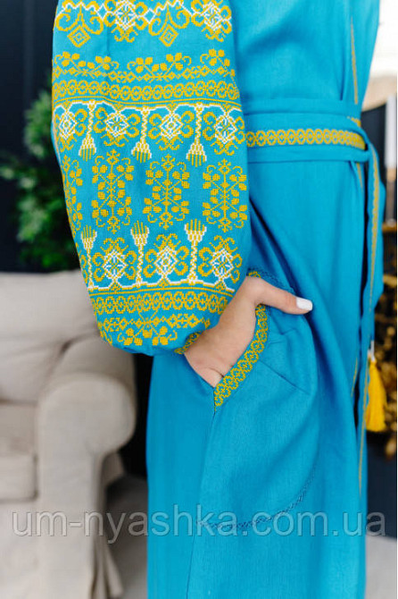 Жіноча лляна вишита сукня Злата Кривий Ріг - фото 3