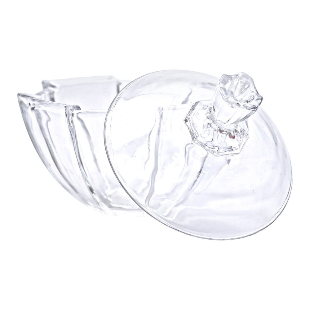 Yiwu Цукорниця з кришкою Ø 15 см ваза цукорниця кругла скляна HP-4-120 Коломыя - изображение 3