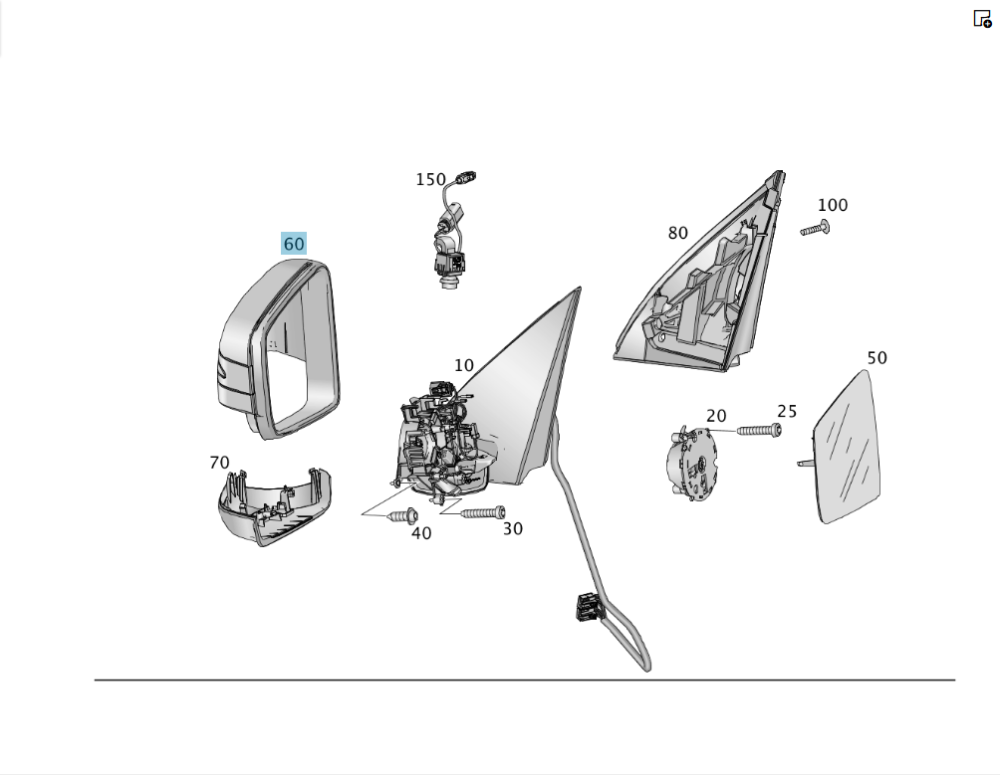 Mercedes-Benz  A1668109900 Кришка - облицювання лівого дзеркала з повторювачем повороту R-class short W251 ML/GLE W166 GLE Coupe C292 GL/GLS X166 R-cl Одесса - изображение 2