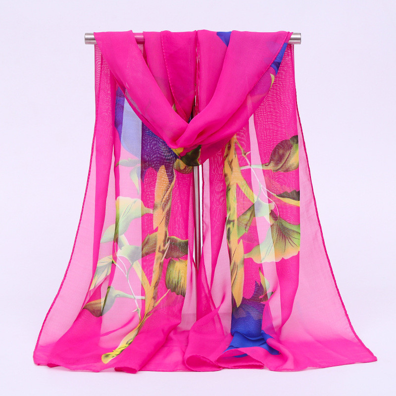 Жіночий шарф з трояндою 150 на 46 см малиновий Київ - фото 1