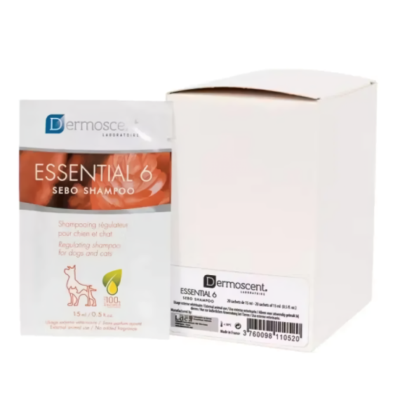 Dermoscent Essential 6 Sebo Shampoo регулирует активность сальных желез, для контроля состояния кожи  саше Винница