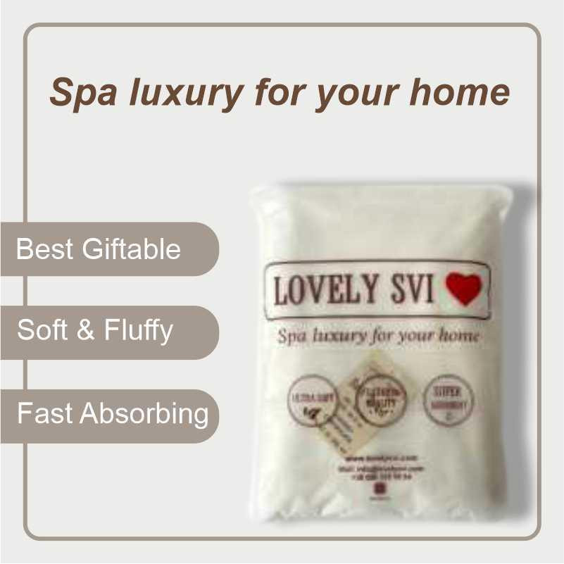 Полотенце Махровое Банное (100% Хлопок) Lovely Svi в подарочном пакете размер: 70 x 140 см Бежевый Киев - изображение 6