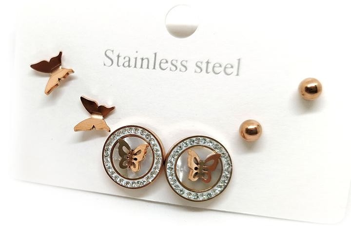 Серьги гвоздики золотистые комплект Киев - изображение 1