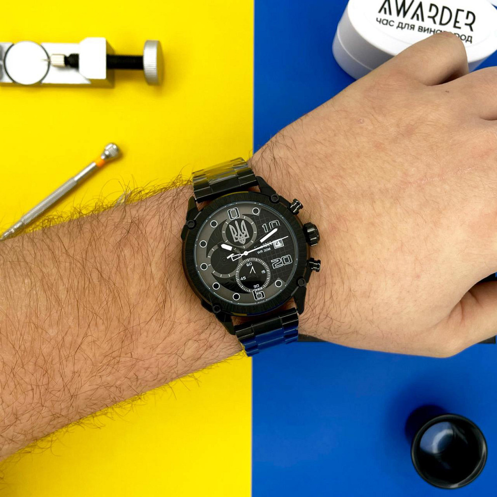 Awarder 016 Тризуб срібло Black-Black Steel Киев - изображение 6