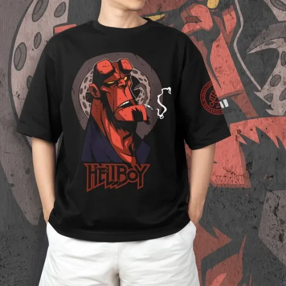 Футболка для подростка мальчика с принтом Хелл Бой Размер 160 Anime10100 Днепр