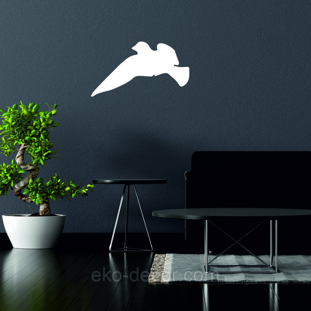 Декоративне настінне Панно «Пташка» Декор на стіну (ціна за 1 шт.) 30*16 см, Білий Київ - фото 7