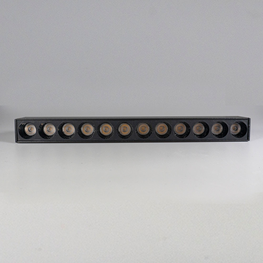 Milight Магнітний світильник лінійний grille light чорний 3000К 36° L220mm 12Вт 1440Lm 48V Київ - фото 2