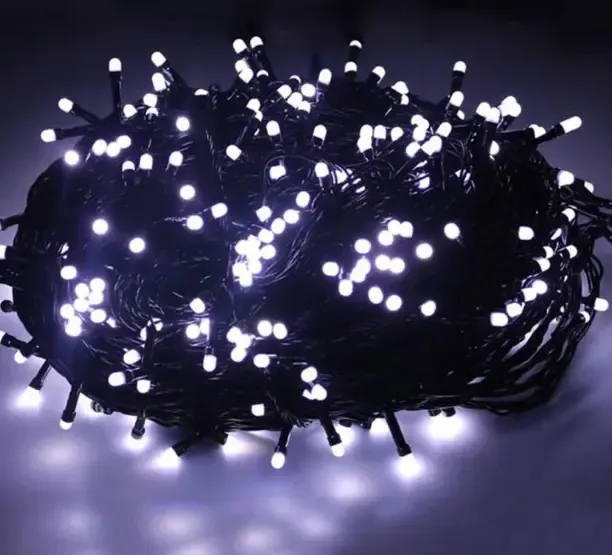 Светодиодная Гирлянда нить 201 led Белая (черный провод) Коломия - фото 1