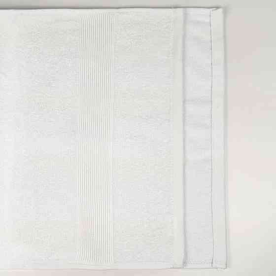 Банний махровий рушник з бордюром GM Textile 70х140см 400г/м2 (Білий) Суми