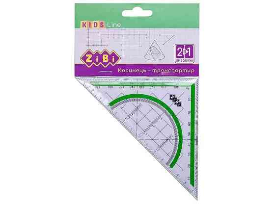 Угольник 2 в 1,140мм, 90° 45°, с салат. полоской, KIDS Line ZB.5623-15 ТМ ZiBi Киев