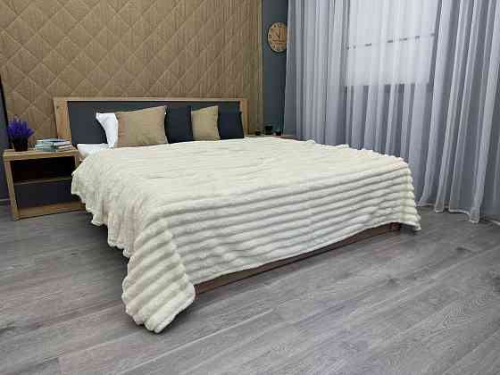 Плед-покривало смужка Шарпей 200х230см (+-5см) Молочний (87-156) Київ