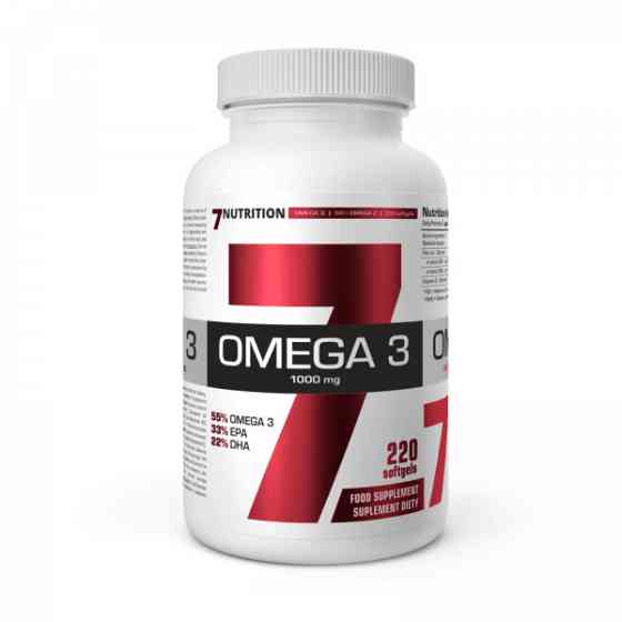 Омега-3 жирные кислоты 7 Nutrition Omega-3 1000 mg 55% (330 mg EPA 220 mg DHA) + D3 2000 UI + K2 MK-7 50 mcg 180softgels Луцк