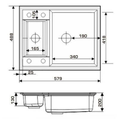 Мийка кухонна GRANADO SAMORA terra (gr0903) Вінниця - фото 7