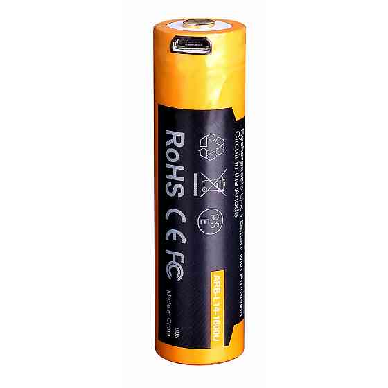 Аккумулятор 14500 АА Fenix ​​ARB-L14-1600U Li-ion с micro-USB зарядкой Винница