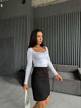 Женский базовый джемпер с вырезом микродайвинг Одесса