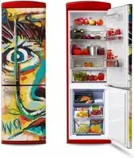 Холодильник Lodówka Vestfrost Art Collection Salvador Dali VR-FB373-2E2RD z zamrażalnikiem dolnym 190,1 cm Czerwona Киев
