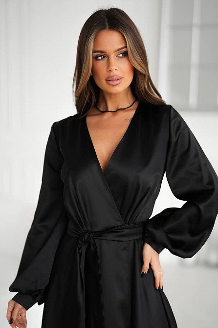 Жіноча сукня з запахом, з атласу Одеса - фото 2