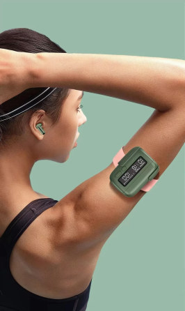 Беспроводные Bluetooth наушники BPG Retro Back Clip Portable TWS 1990 (Зеленые) Киев