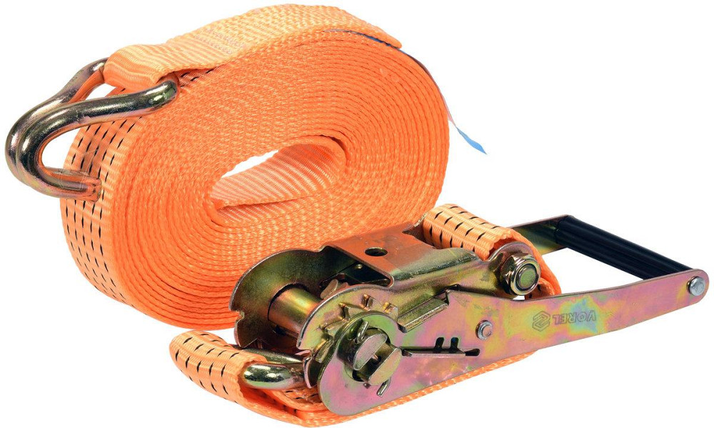 Пас для кріплення багажу з тріщаткою VOREL : сила натягу- 2500/5000 daN, 8 м х 50 мм [6] Одесса - изображение 1